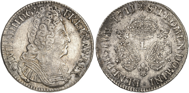 EUROPA. FRANKREICH. - Königreich. Louis XIV., 1643-1715. 
Écu aux 3 couronnes 1...