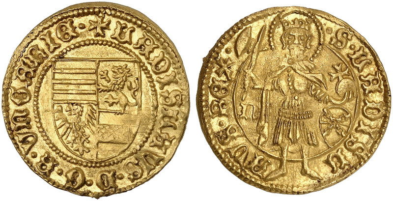 EUROPA. UNGARN. Ladislaus V., 1453-1457. 
Goldgulden o. J. (1455-1456), Nagybán...