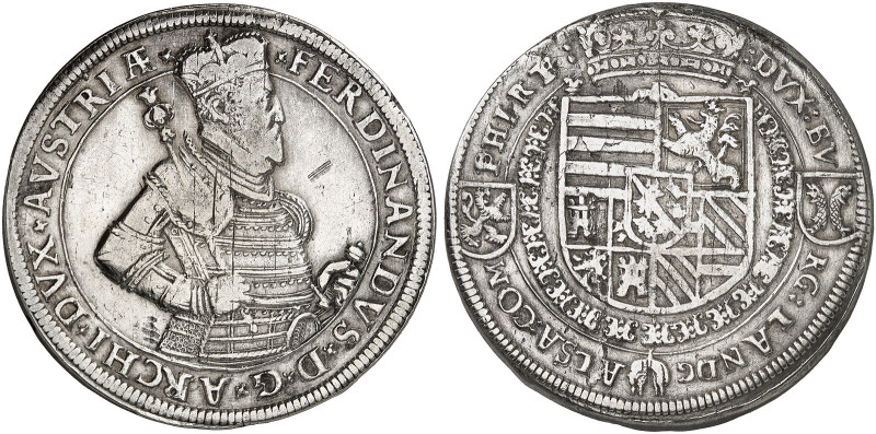 Erzherzog Ferdinand I., 1564-1595. 
Taler o. J., Ensisheim. Dav. 8089, Voglh. 8...