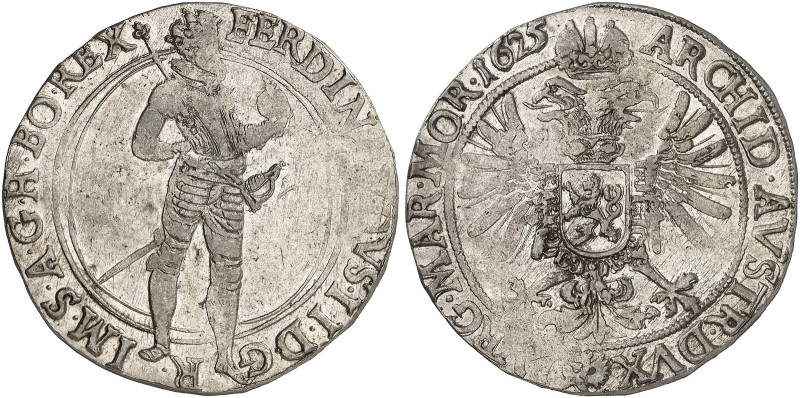 Ferdinand II., 1619-1637. 
Taler 1625, Prag. Dav. 3136, Voglh. 149 / I, Her. 48...