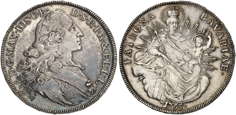 BAYERN. Maximilian III. Joseph, 1745-1777. 
Konventions-Madonnentaler 1765. Dav...