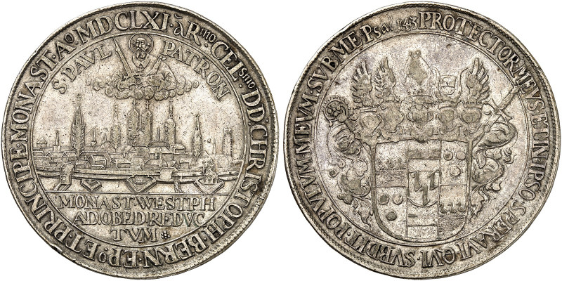 MÜNSTER. - Bistum. Christoph Bernhard von Galen, 1650-1678. 
Breiter Taler 1661...