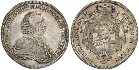 PADERBORN. - Bistum. Wilhelm Anton von der Asseburg, 1763-1782. 
1/2 Konventionstaler 1764, Neuhaus. Weing. 213 ss - vz