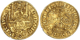 PFALZ. - Alte Kurlinie. Ludwig III., "der Bärtige", 1410-1436. 
Goldgulden o. J. (1425), Bacharach. Friedb. 1975, Slg. Noss 74, Slg. Memmesh. 2135, F...