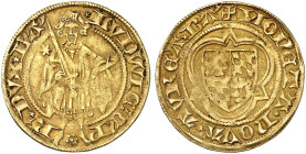 PFALZ. - Alte Kurlinie. Ludwig III., "der Bärtige", 1410-1436. 
Goldgulden o. J. (1427-1428), Bacharach. Friedb. 1976, Slg. Noss 83, Slg. Memmesh. 21...