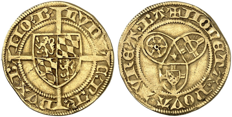 PFALZ. - Alte Kurlinie. Ludwig IV., "der Sanftmütige", 1436-1449. 
Goldgulden o...