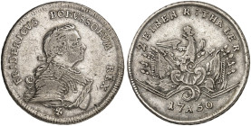 PREUSSEN. Friedrich II., "der Große", 1740-1786. 
1/2 Taler 1750, Berlin. Olding 13a, v. Schr. 188a f. ss