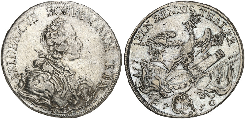 PREUSSEN. Friedrich II., "der Große", 1740-1786. 
Taler 1750, Breslau. Dav. 258...