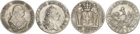 PREUSSEN. Friedrich II., "der Große", 1740-1786. 
Lot von 2 Stück: Taler 1785, Berlin, Friedrich Wilhelm II., Taler 1791, Berlin. Dav. 2590, 2599, Ol...