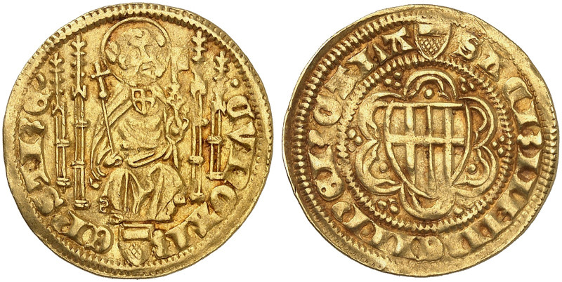 TRIER. - Erzbistum. Kuno II. von Falkenstein, 1362-1388. 
Goldgulden o. J. (137...