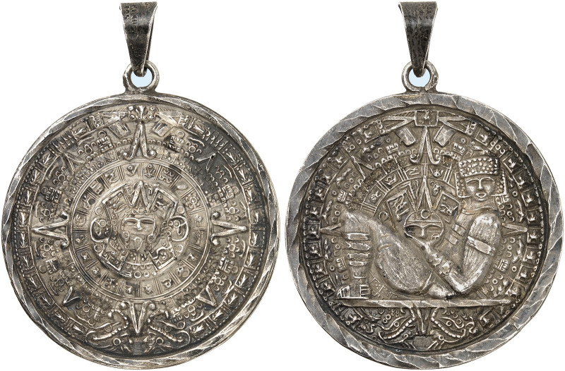 MISCELLANEA. Erzgebirge. 
Tragbare Silbermedaille o. J. (unsigniert, 45,1 mm). ...