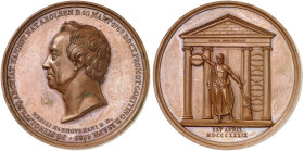 PERSONEN. Stieglitz, Johann, 1767, Arolsen - 1840, Hannover. 
Bronzemedaille 1839 (von H. F. Brandt, 47,4 mm), auf das 50-jährige Doktorjubiläum. Büs...