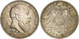 BADEN. Friedrich I., 1856-1907. J. 31, EPA 5/7 
Ein zweites Exemplar. schöne Patina, f. St