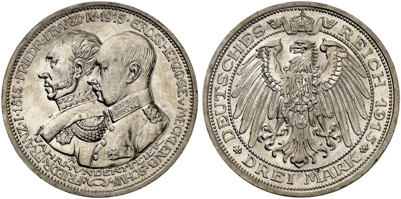 MECKLENBURG - SCHWERIN. Friedrich Franz IV., 1897-1918. J. 88, EPA 3/16 
Ein zw...