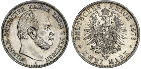 PREUSSEN. Wilhelm I., 1861-1888. J. 96 A, EPA 2/34 
Ein zweites Exemplar. PCGS AU 58, kl. Kr., vz - St / f. St