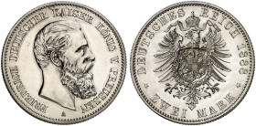 PREUSSEN. Friedrich III., 1888. J. 98, EPA 2/37 
Ein drittes Exemplar. winz. Haarlinien, EA