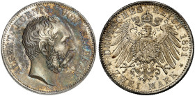 SACHSEN. Albert, 1873-1902. J. 124, EPA 2/48 
2 Mark 1891. vz