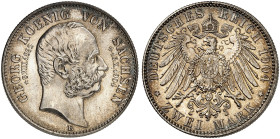 SACHSEN. Georg, 1902-1904. J. 132, EPA 2/53 
Ein zweites Exemplar. schöne Patina, f. St