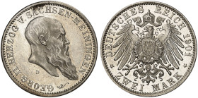 SACHSEN - MEININGEN. Georg II., 1866-1914. J. 149, EPA 2/60 
Ein zweites Exemplar. vz / f. St aus PP