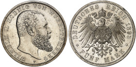 WÜRTTEMBERG. Wilhelm II., 1891-1918. J. 176, EPA 5/60 
Ein zweites Exemplar. Kabinettstück ! St