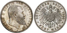 WÜRTTEMBERG. Wilhelm II., 1891-1918. J. 176, EPA 5/60 
Ein zweites Exemplar. winz. Rdf., winz. Kr., f. St