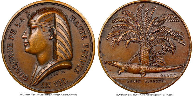 Napoleon bronze Restrike "Conquest of Egypt" Medal ND (1799-Dated) MS63 Brown NG...