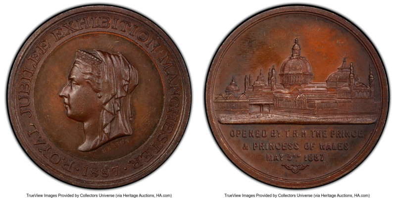 Victoria bronzed Specimen "Royal Jubilee Exhibition - Manchester" Medal 1887 SP6...