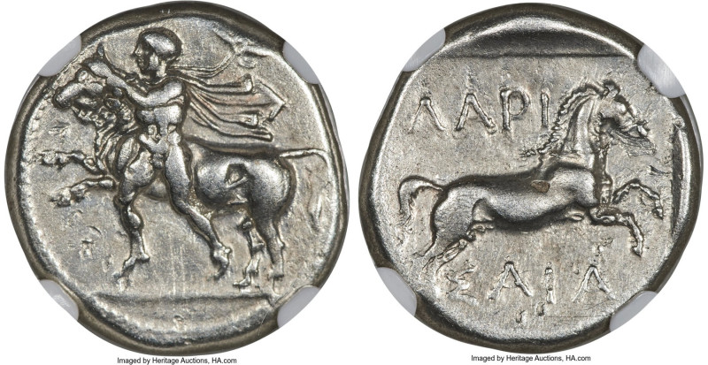 THESSALY. Larissa. Ca. 450-400 BC. AR drachm (19mm, 6.99 gm, 12h). NGC XF 5/5 - ...