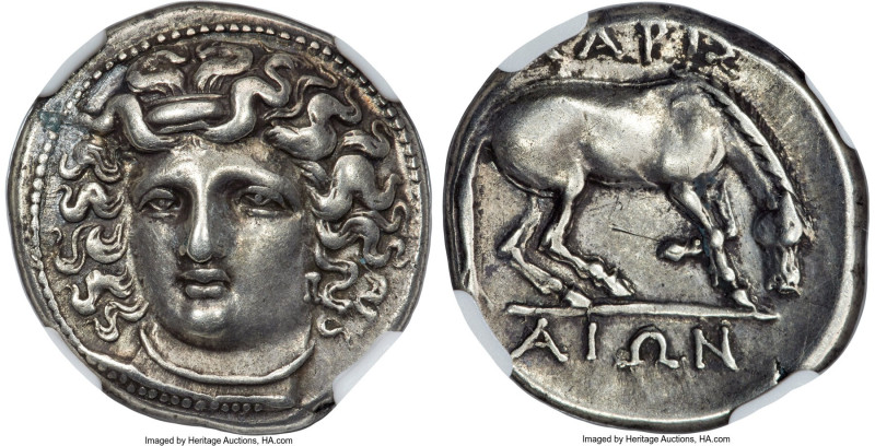 THESSALY. Larissa. Ca. 4th century BC. AR drachm (19mm, 6.09 gm, 2h). NGC XF 5/5...