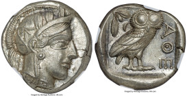 ATTICA. Athens. Ca. 440-404 BC. AR tetradrachm (23mm, 17.20 gm, 4h). NGC MS 5/5 - 4/5, Full Crest. Mid-mass coinage issue. Head of Athena right, weari...