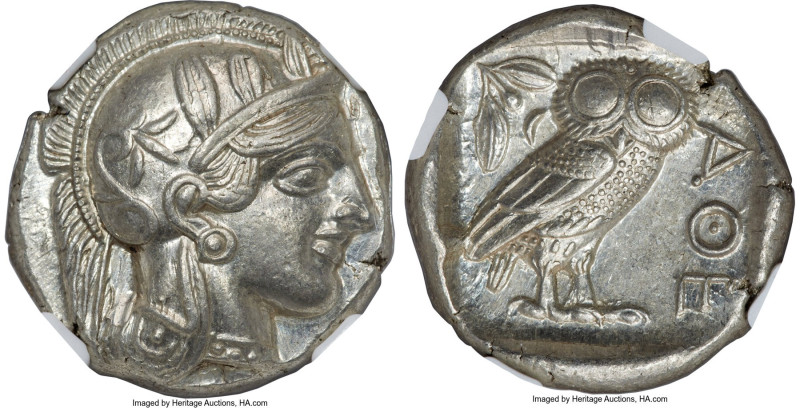 ATTICA. Athens. Ca. 440-404 BC. AR tetradrachm (24mm, 17.19 gm, 1h). NGC Choice ...