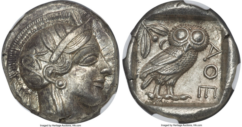 ATTICA. Athens. Ca. 440-404 BC. AR tetradrachm (25mm, 17.21 gm, 7h). NGC Choice ...