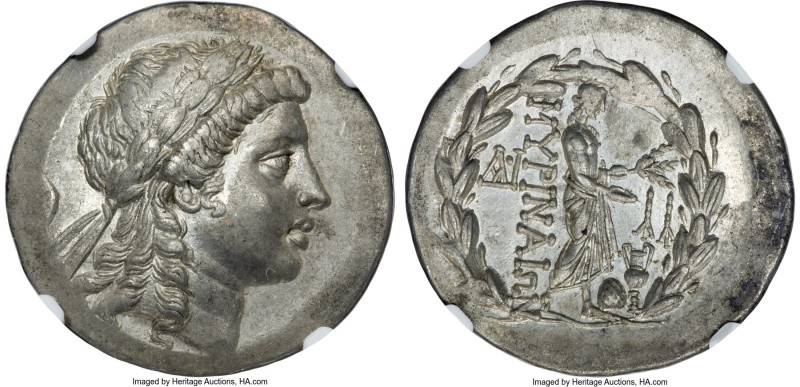 AEOLIS. Myrina. Ca. mid-2nd century BC. AR tetradrachm (33mm, 16.56 gm, 12h). NG...