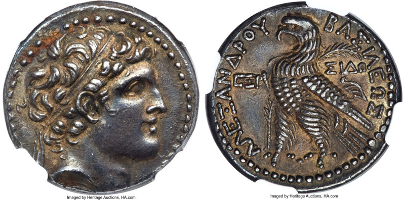 SELEUCID KINGDOM. Alexander I Theopater Euergetes Balas (152-145 BC). AR tetradr...
