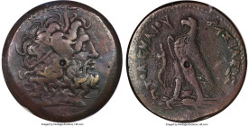 PTOLEMAIC EGYPT. Ptolemy IV Philopator (222-205/4 BC). AE drachm (41mm, 70.68 gm, 11h). NGC VF S 5/5 - 4/5. Alexandria, from 219 BC. Head of Zeus righ...