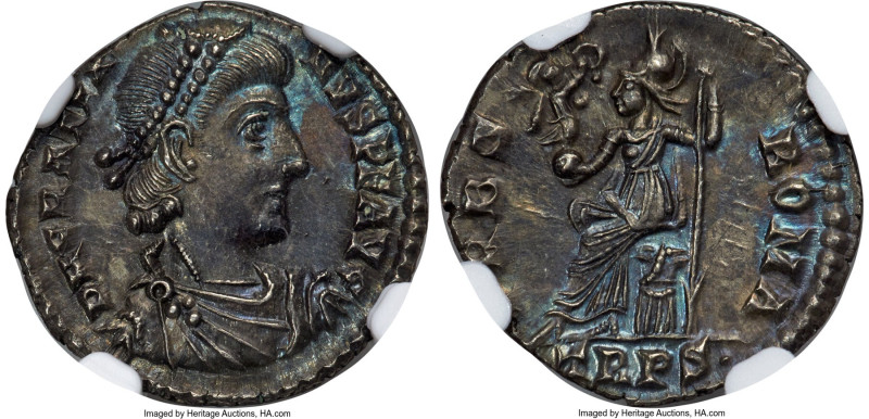 Gratian, Western Roman Empire (AD 367-383). AR siliqua (18mm, 2.22 gm, 5h). NGC ...