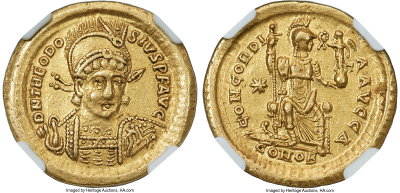 Theodosius II, Eastern Roman Empire (AD 402-450). AV solidus (21mm, 4.44 gm, 6h)...