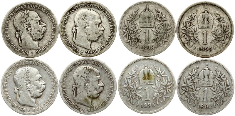 Austria. Franz Joseph I (1848-1916). 1 Corona 1893-1898. Silver 19.28 g. KM-2804...