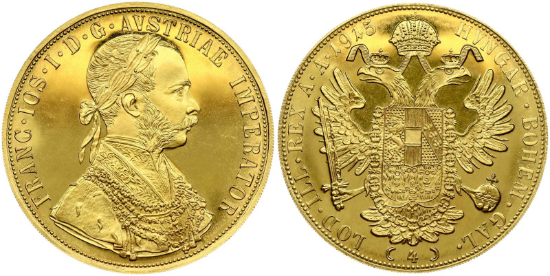 Austria. 4 Ducat 1915 Restrike. Gold .986, 13.94 g. Fr. 488; KM 2276.