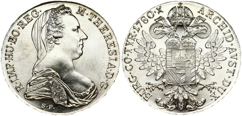 Austria Taler 1780-dated Modern Restrike. Silver 28.04 g. KM-T1; Y-55; G-2