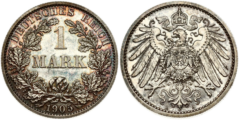 Germany. Wilhelm II (1888-1918). Mark 1905 A. Silver 5.55 g. KM-14.