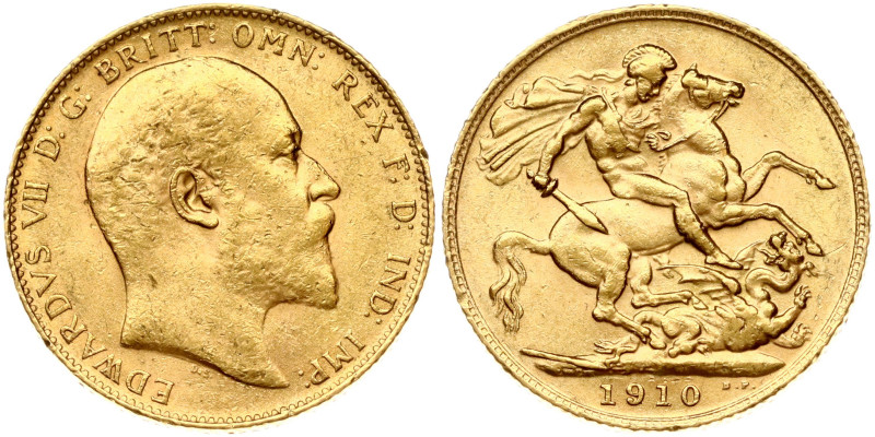 Great Britain. Edward VII (1901-1910). Sovereign 1910. Gold 7.98 g. KM-805, Fr-3...