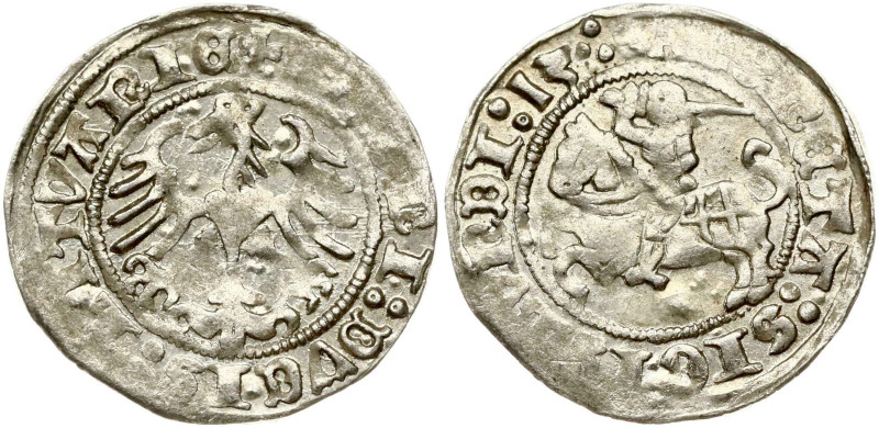 Lithuania. Zygmunt I Stary (1506-1548). Polgrosz 1513, Vilnius. Silver 1.16 g. I...