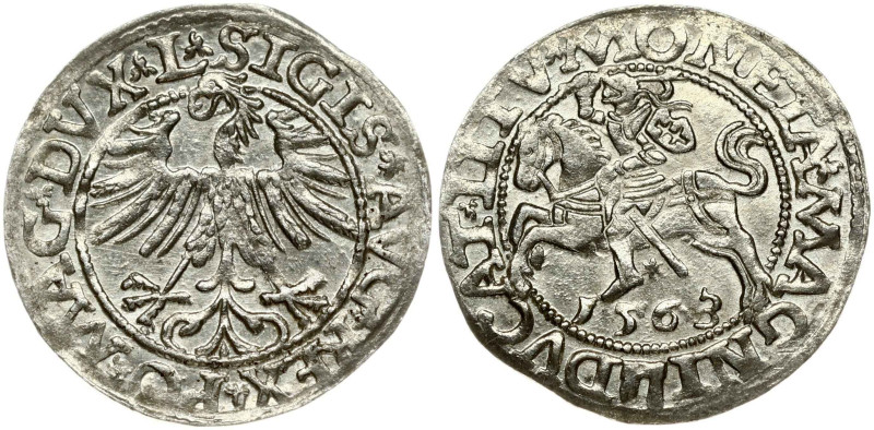 Lithuania. Zygmunt I Stary (1506-1548). Polgrosz 1563 Vilnius. Big Knight, legen...