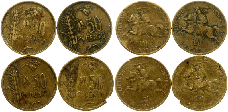 Lithuania. 50 Centų 1925. Aluminium-bronze. Total weight 19.63 g. KM-75. Lot of ...