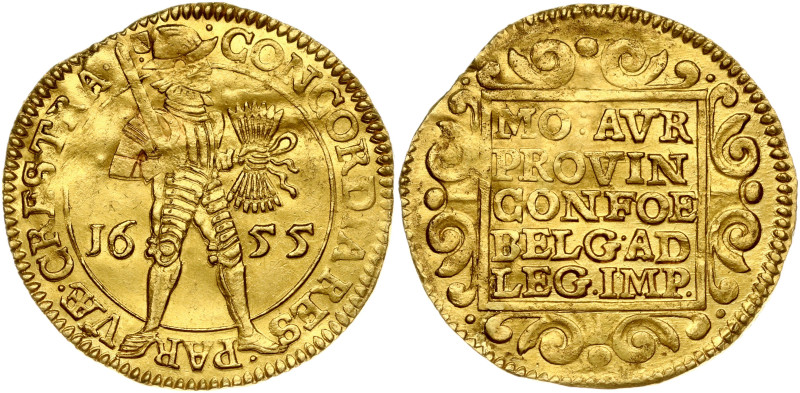 Netherlands, Utrecht. 2 Ducats 1655. Gold 6.93 g. Fr. 282; KM-42.1.