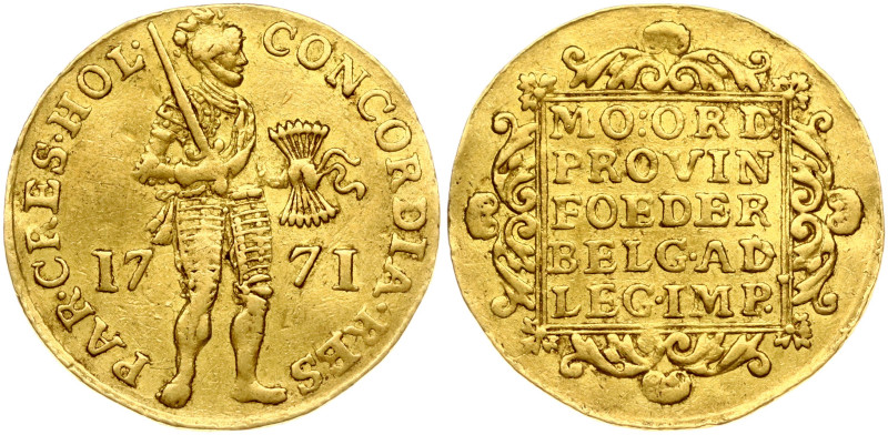 Netherlands, Holland. Ducat 1771. Gold 3.44 g. Fr. 250; KM-12.3.