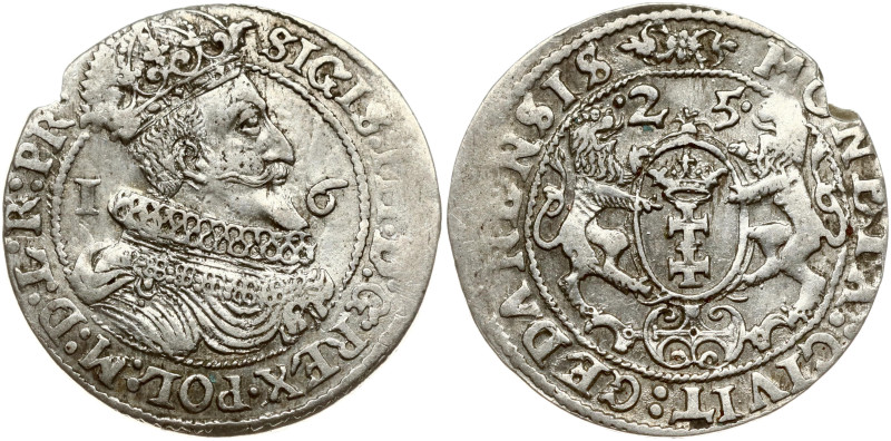 Poland. Zygmunt III Waza (1587-1632). Ort 1625 Gdansk. Silver 6.73 g. Kop. 7506 ...