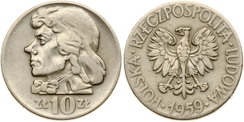 Poland. 10 Zlotych 1959 Tadeusz Kosciuszko. Copper-nickel 13.03 g. Parchim. 225a...