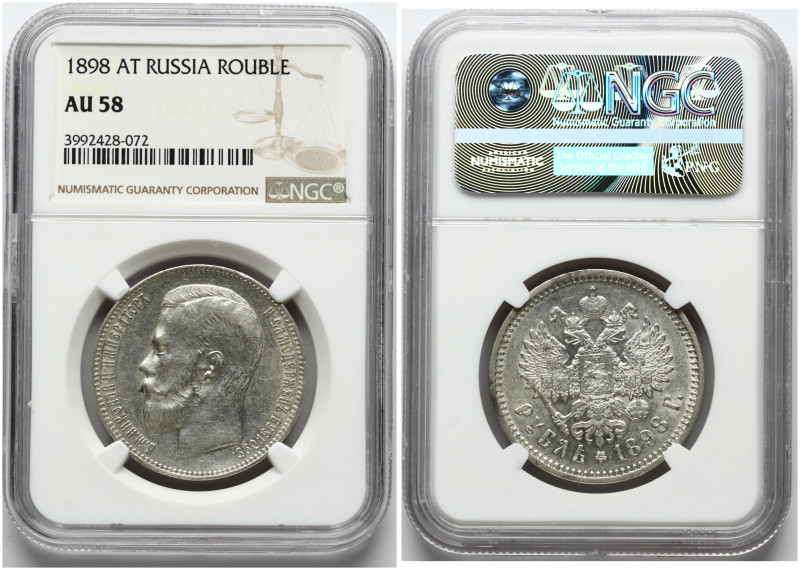 Russia. Nicholas II (1894-1917). Rouble 1898 АГ, St. Petersburg. Silver. Bitkin ...